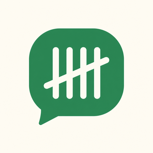 Tali app icon, a green tally mark inside a speech bubble